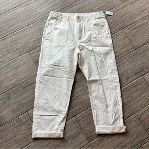 GAP White Cropped Pants Women’s Size L Tall